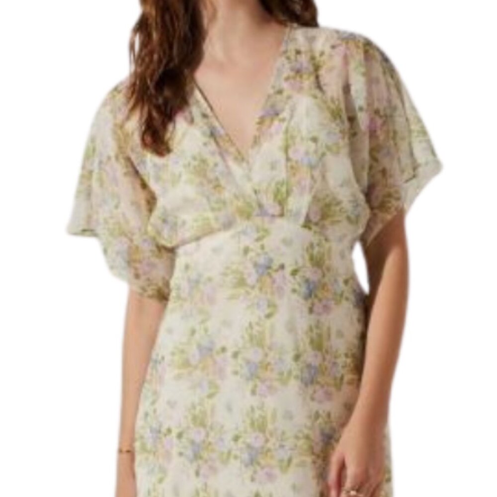 ASTR THE LABEL | FLUTTER SLEEVE OPEN BACK MAXI DRESS